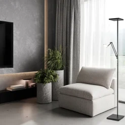 Vierkante uplighter zwart met verstelbare leesarm></noscript>Straluma Discount