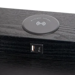 Vierkante vloerlamp zwart met beige kap en oplaadplatform></noscript>Straluma New