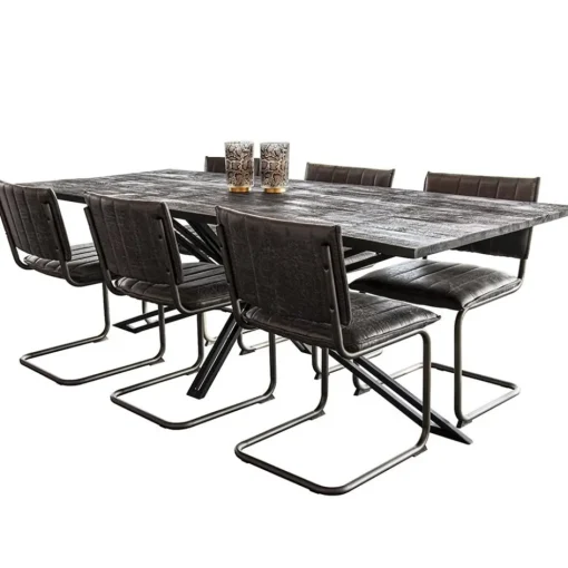 Vintage eetkamerstoel dark grey met gunmetal frame>Straluma Hot