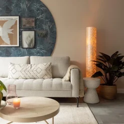 Vloerlamp 150 cm cilinder creme schelpen></noscript>Straluma Best