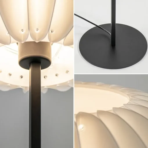 Vloerlamp Arena zwart/kap wit>Straluma