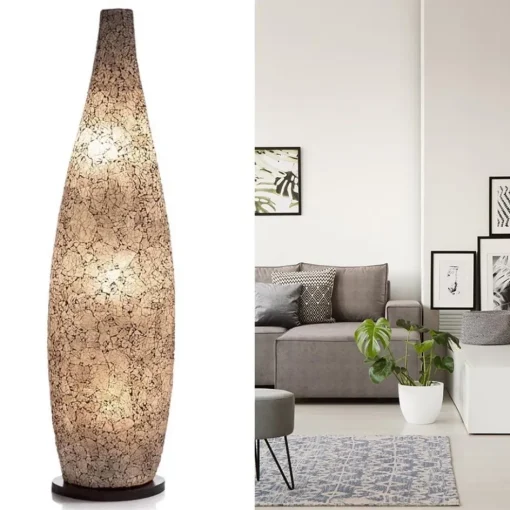 Vloerlamp bottle mozaiek glas zwart/wit>Straluma Clearance