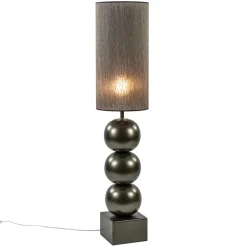 Vloerlamp bruin met cilinder kap bruin>Straluma Online