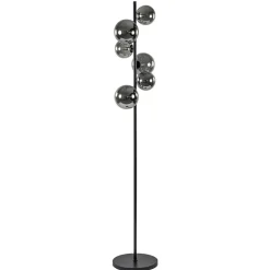 Vloerlamp Calcio 6l zwart + smoke glas>Straluma Clearance