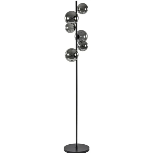 Vloerlamp Calcio 6l zwart + smoke glas>Straluma Clearance