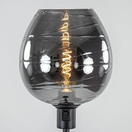 Vloerlamp Fantasy op stang zwart + smoke glas>Straluma Sale