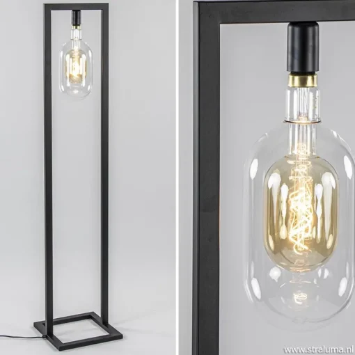 Vloerlamp frame zwart>Straluma Online