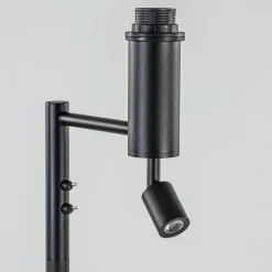 Vloerlamp Havana + leesspot zwart z/kap>Straluma Online