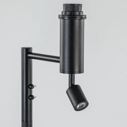 Vloerlamp Havana + leesspot zwart z/kap>Straluma Online