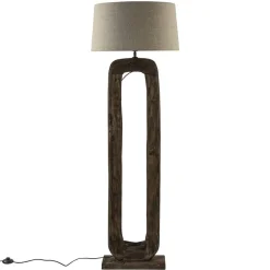 Vloerlamp Kelafo hout chocolade bruin exclusief kap></noscript>Straluma Hot