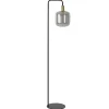 Vloerlamp Lekar zwart met smoke glas>Straluma