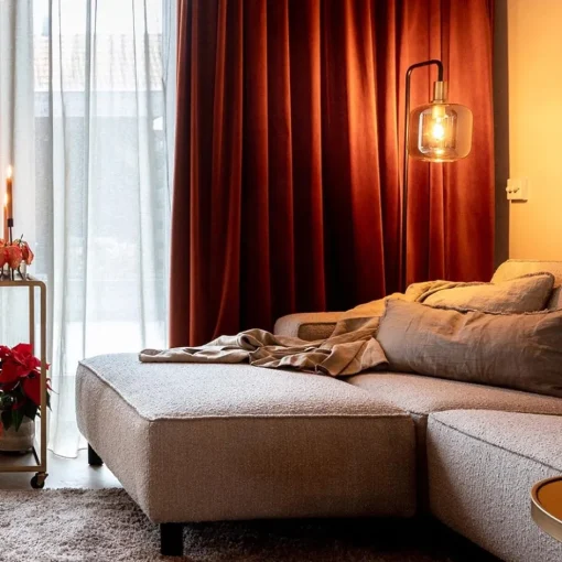 Vloerlamp Lekar zwart met smoke glas>Straluma