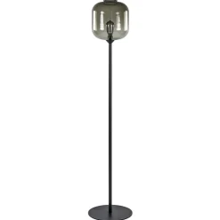Vloerlamp Lett zwart/smoke glas>Straluma Online