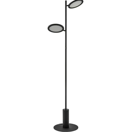 Vloerlamp 2-lichts zwart inclusief 3-standen dimbaar LED>Straluma Best