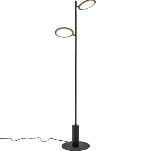 Vloerlamp 2-lichts zwart inclusief 3-standen dimbaar LED>Straluma Best