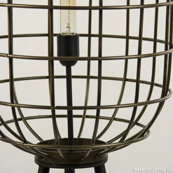 Vloerlamp oud-brons zwart kooi></noscript>Straluma Sale