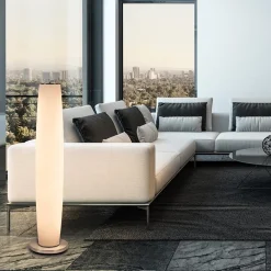 Vloerlamp Terra nikkel/wit glas dtw></noscript>Straluma Best