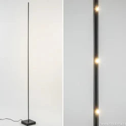 Vloerlamp Think pin zwart met pushdimmer>Straluma Online
