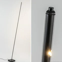 Vloerlamp Think pin zwart met pushdimmer><noscript><img width=