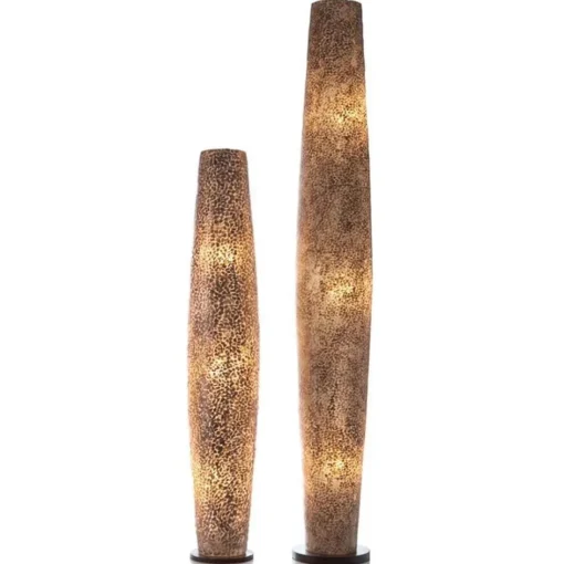 Vloerlamp Wangi Gold zuil schelpen 150cm>Straluma