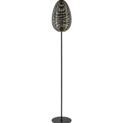 Vloerlamp Yaelle antiek brons met zwarte voet>Straluma New
