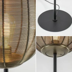 Vloerlamp Yaelle antiek brons met zwarte voet></noscript>Straluma New