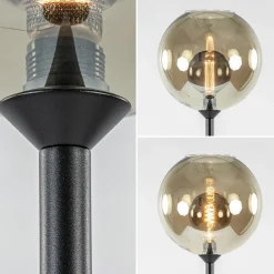 Vloerlamp zwart + smoke glas><noscript><img width=