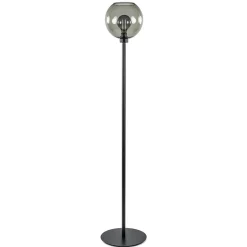 Vloerlamp zwart met smoke glazen kap>Straluma Sale