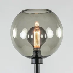 Vloerlamp zwart met smoke glazen kap></noscript>Straluma Sale