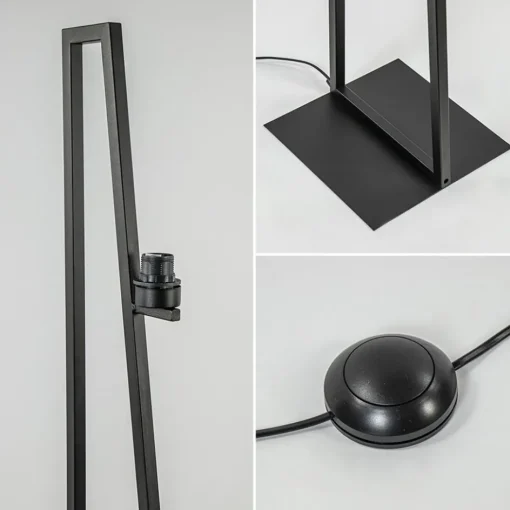 Vloerlamp/lampvoet mat zwart excl. kap>Straluma