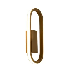 Wandlamp Anello ovaal matgoud 2700k dim.>Straluma Hot