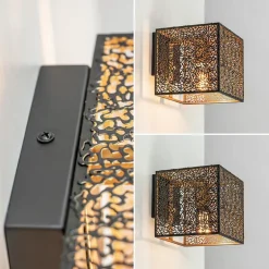 Wandlamp Avola zwart/goud></noscript>Straluma Outlet