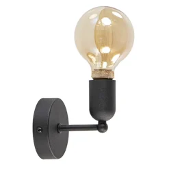 Wandlamp basic boog klein zwart>Straluma Outlet