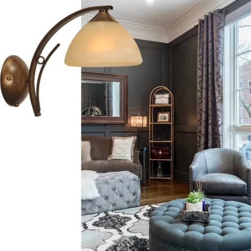 Wandlamp Bolzano smeedijzer brons>Straluma Outlet