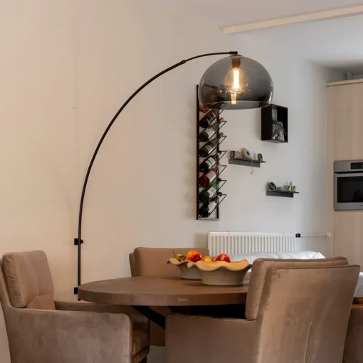 Wandlamp boog met smoke plexibol kap>Straluma Online