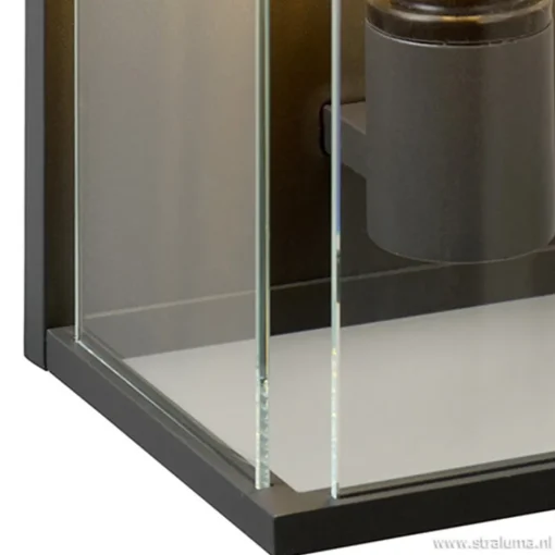 Wandlamp buiten antraciet/glas IP54>Straluma Best