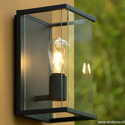 Wandlamp buiten antraciet/glas IP54>Straluma Best