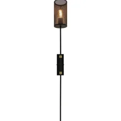 Wandlamp cilinder zwart/goud XL></noscript>Straluma Best