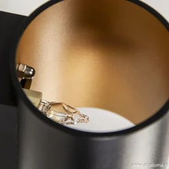 Wandlamp cilinder zwart/goud></noscript>Straluma Online