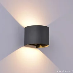 Wandlamp Davos verstelbaar antraciet IP54>Straluma Best