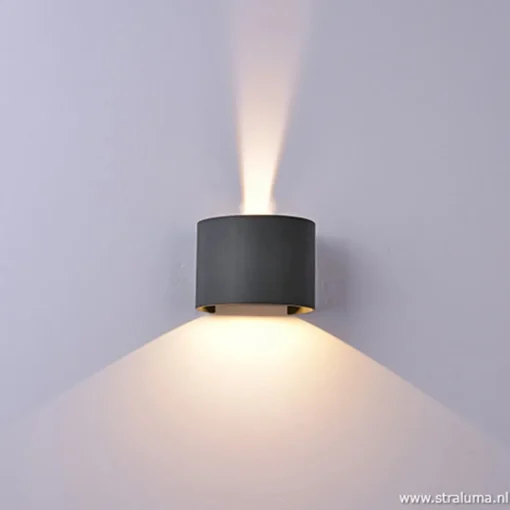 Wandlamp Davos verstelbaar antraciet IP54>Straluma Best