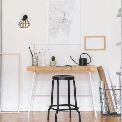 Wandlamp draadkorf zwart></noscript>Straluma