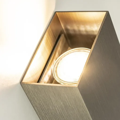 Wandlamp Eros rechthoek brons>Straluma Online