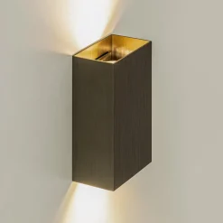 Wandlamp Eros rechthoek brons></noscript>Straluma Online