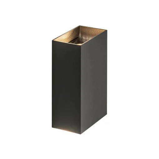 Wandlamp Eros rechthoek zwart 2xgu10>Straluma Discount