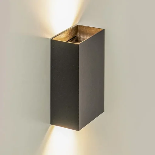 Wandlamp Eros rechthoek zwart 2xgu10>Straluma Discount
