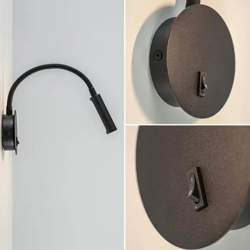 Wandlamp Flex zwart met schakelaar>Straluma Discount