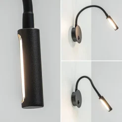 Wandlamp Flex zwart met schakelaar></noscript>Straluma Discount