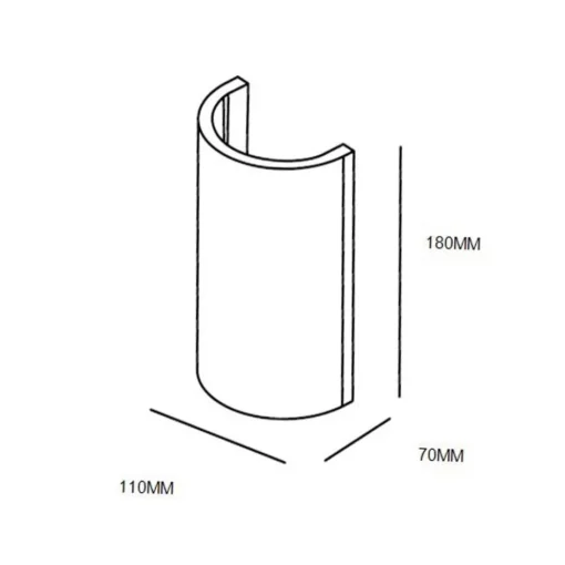 Wandlamp gips halve koker G9>Straluma Hot