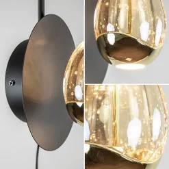 Wandlamp Golden Egg zwart/goud></noscript>Straluma